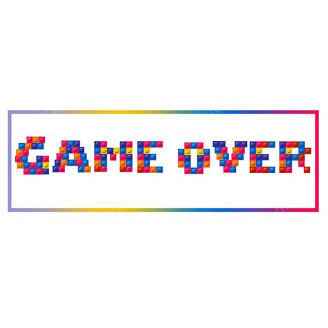 Game Over Clipart Transparent Png Hd Game Over Message With Block