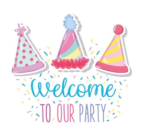 Welcome To Our Party Vector Premium Download