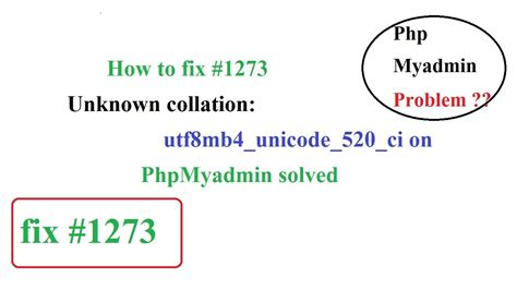 How To Fix Unknown Collation Utf Mb Unicode Ci On