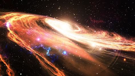 Galáxia Espiral Rotativa Com Estrelas Na Ilustração 3d Do Espaço