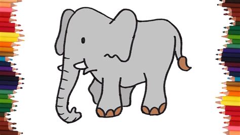 Como Dibujar Un Elefante Paso A Paso Y Muy Facil Dibujos Para