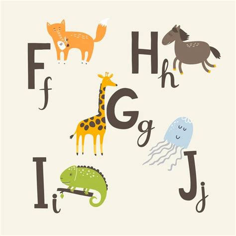 Cute Zoo Alphabet Letters Stock Vector Image By ©smilewithjul 75027143