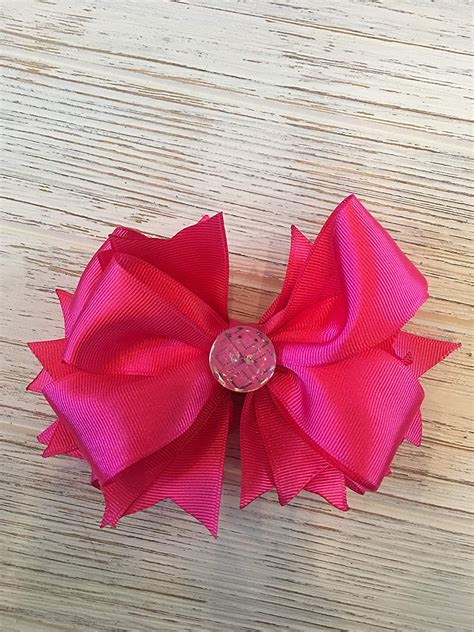 Shocking Pink Boutique Hair Bow Pink Hair Bow Pink Hairbow Pink Hair Clip Solid