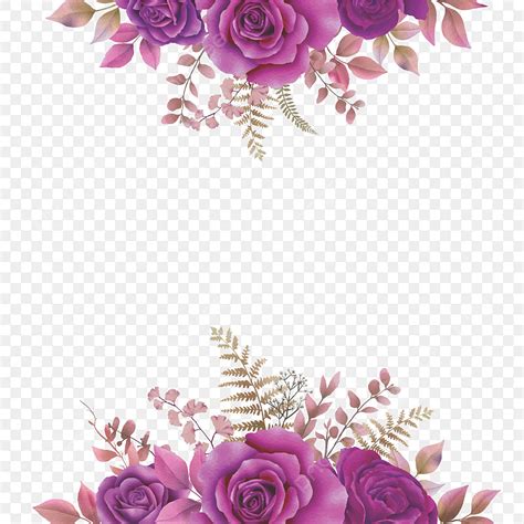 Purple Watercolor Roses Vector Design Images Watercolor Purple Rose