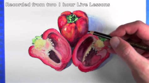Watercolor And Colored Pencils Live Lesson Excerpts Youtube