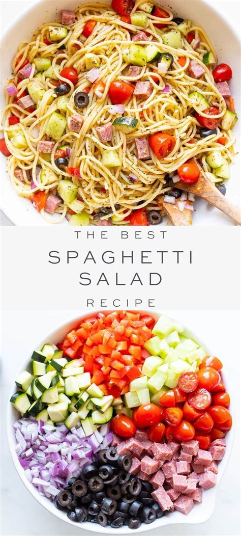 The Best Spaghetti Salad With Easy Homemade Dressing Julie Blanner