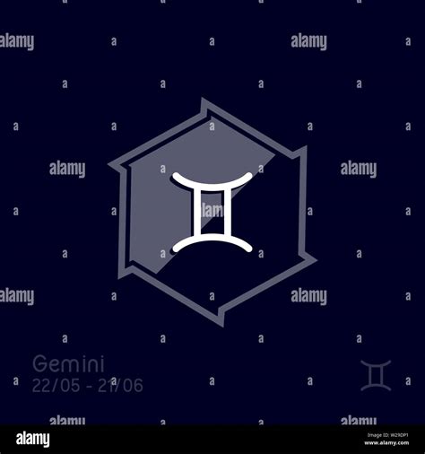 Gemini Zodiac Sign Astrology Symbol Vector Illustration Simple Vector