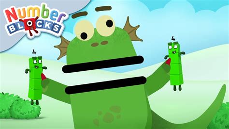 Numberblocks Fours Encounter With The Blockzilla 🦖 Learn To Count