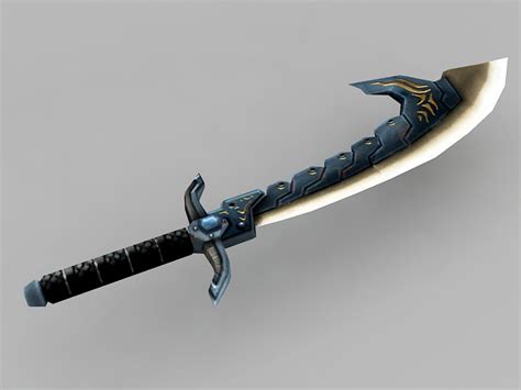 Anime Sword 3d Model 3ds Max Files Free Download Modeling 47739 On Cadnav