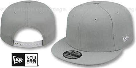 New Era Blank Snapback Light Grey Hat