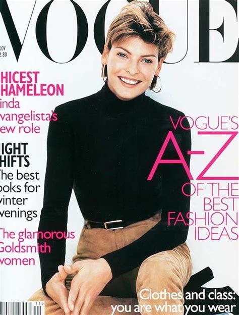 Vogue Uk November 1996 Linda Evangelista Vogue Magazine Covers