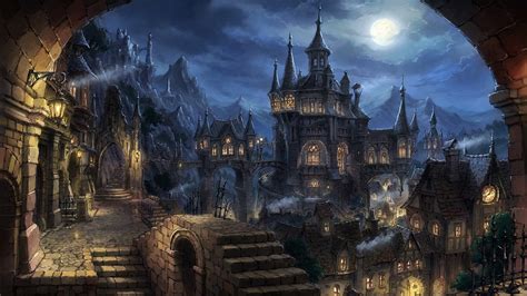 Fantasy Art Fantasy City Wallpapers Hd Desktop And