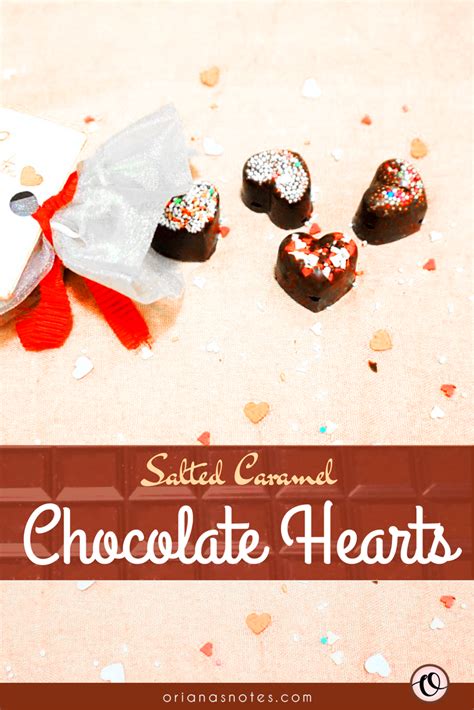 Cute Heart Shaped Chocolates With Salted Caramel For Valentines Day