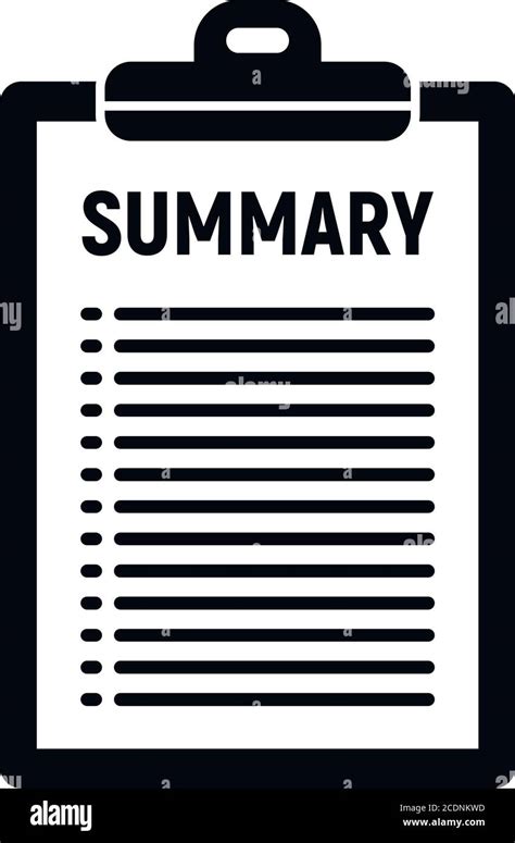 Company Summary Icon Simple Illustration Of Company Summary Vector