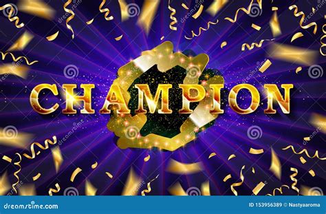 Champ Congratulations Vintage Frame Stock Vector Illustration Of