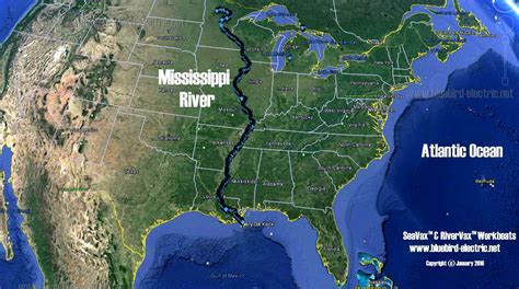 Map Of The United States Showing The Mississippi Rive