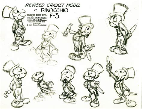 Model Sheet For Disneys Pinocchio Character Model Sheet Character