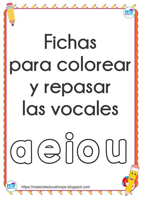 Las Vocales Para Colorear