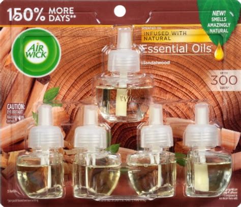 Air Wick Sandalwood Plug In Scented Oil Refills 5 Ct Fred Meyer