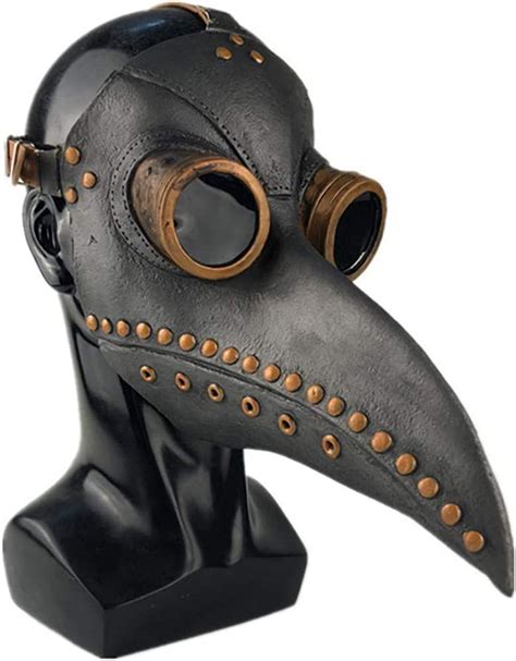 Ifkoo Steampunk Plague Doctor Mask Latex Birds Beak Masks Halloween Art
