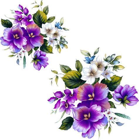 Floral Design Flower Purple Png Flower Pattern Purple Free