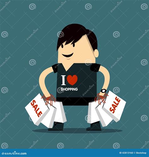 I Love Shopping Stock Vector Illustration Of Design 42813160