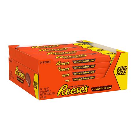 Reeses King Size Peanut Butter Cups Chocolate One Size 24 Piece