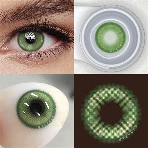 Myeyebb Magic Coral Green Prescription Colored Contact Lenses