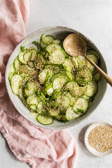 Easy 5 Minute Asian Cucumber Salad Lenas Kitchen