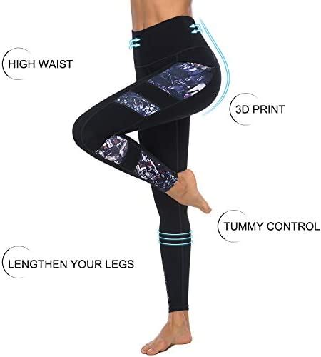 Persit Womens Printed Yoga Pants With 2 Pockets High