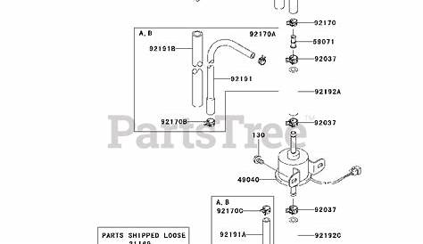 Kawasaki FD750D-AS00 - Kawasaki Engine FUEL-TANK/FUEL-VALVE Parts