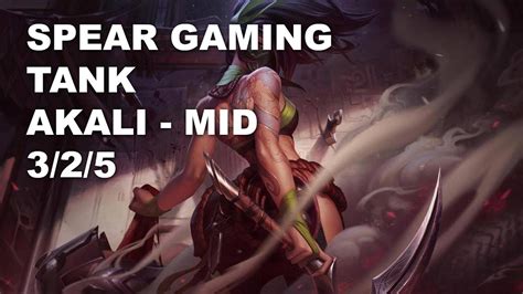 Spear Gaming Tank Mid Akali Vs Kassadin Kr Challenger Rank Game