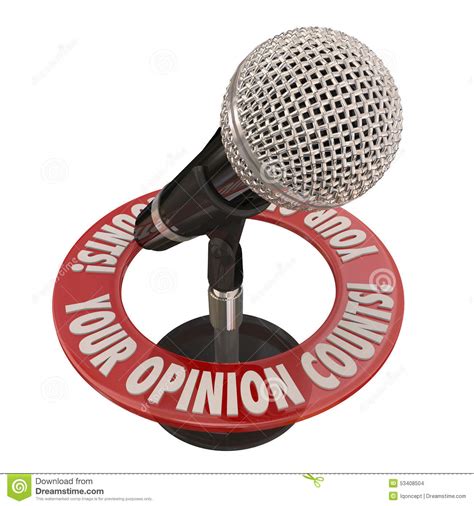 Your Opinion Counts Microphone Share Comments Ideas Stock ...