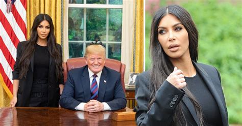 pair of reality tv stars donald trump and kim kardashian meet in the white house to discuss