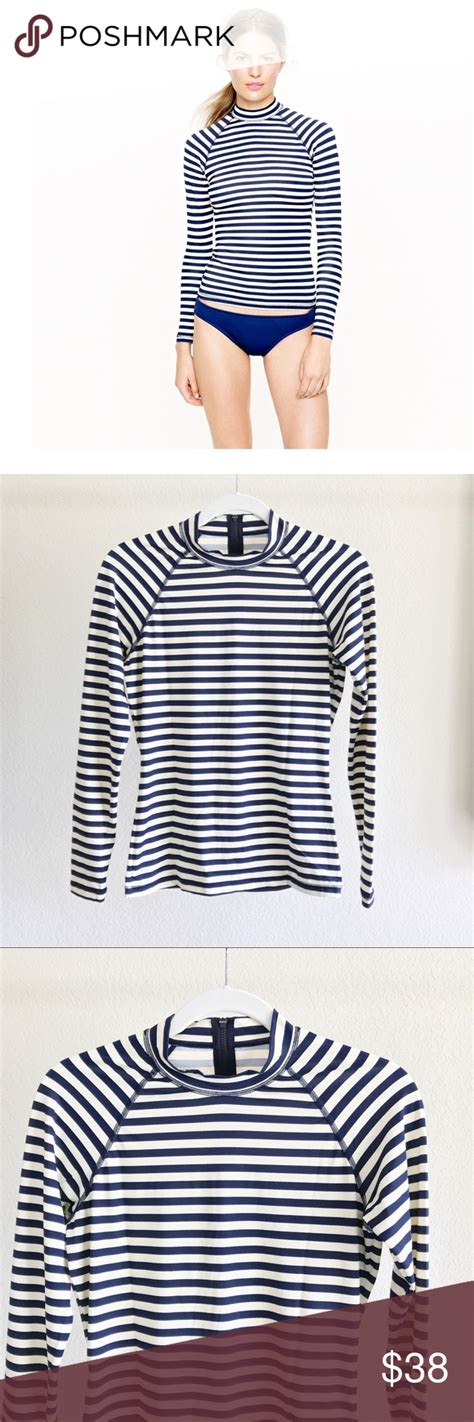 Jcrew Striped Rash Guard Jcrew Stripes Striped Rash Guard Striped