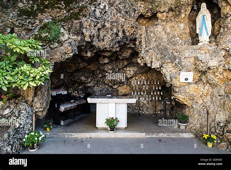 Europe, France, Nievre, Nevers, Saint Bernadette Sanctuary Stock Photo