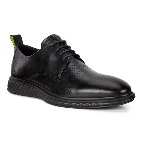 Ecco Mens St 1 Hybrid Lite Plain Toe Derby Shoe Black Lauries Shoes