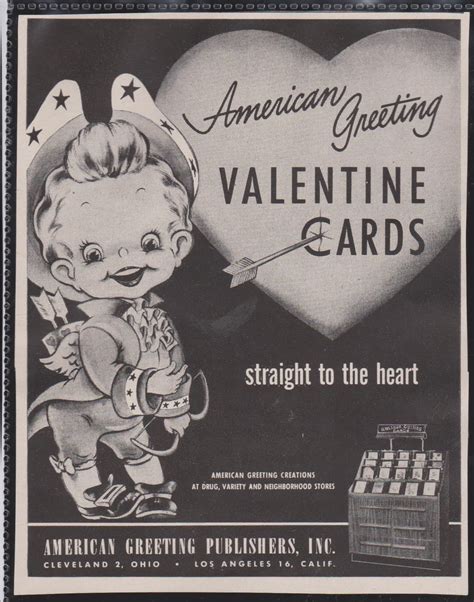 Vintage Recycling 1949 American Greetings Valentine Ad