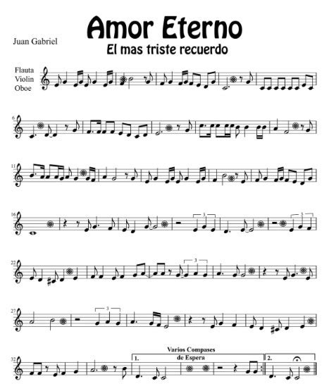 Juan Gabriel Amor Eterno Partituras Para Violin