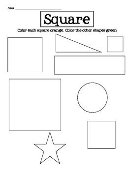 Simply print in color and laminate. Learning Shapes: Worksheets for Shape Identification by Preschool Unplugged