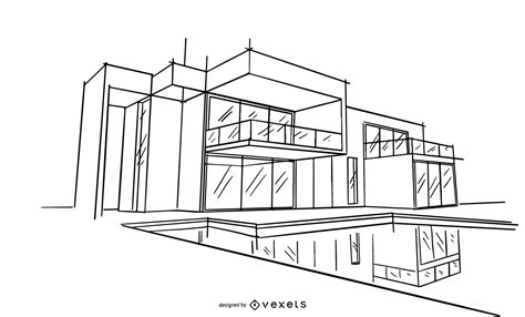 Architecture Design Sketch Illustration Vector Download