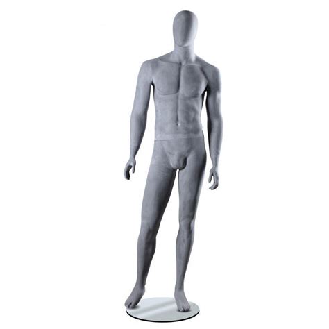 Faceless Male Mannequins Grey Finish