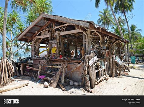 Wooden Hut On Beach Image And Photo Free Trial Bigstock
