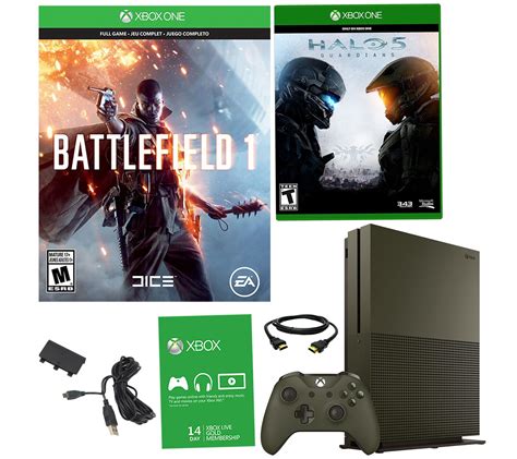 Xbox One S 1tb Special Edition Battlefield 1 Bundle W Halo 5 —