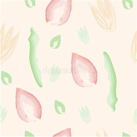Flowers Seamless Pattern Watercolor Pattern With Flowers Nude Colors