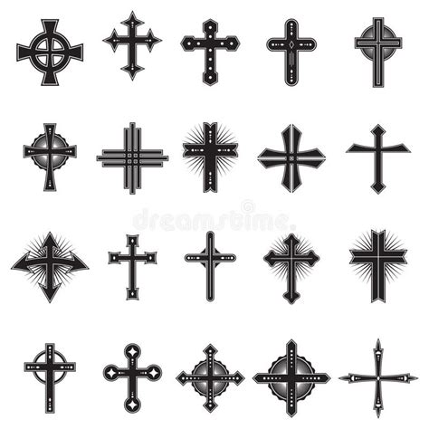 Colección De Cruces De Diseño Diseño Decorativo De Ilustración