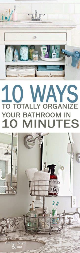 Ways To Totally Organize Your Bathroom In Minutes Days Of Organization