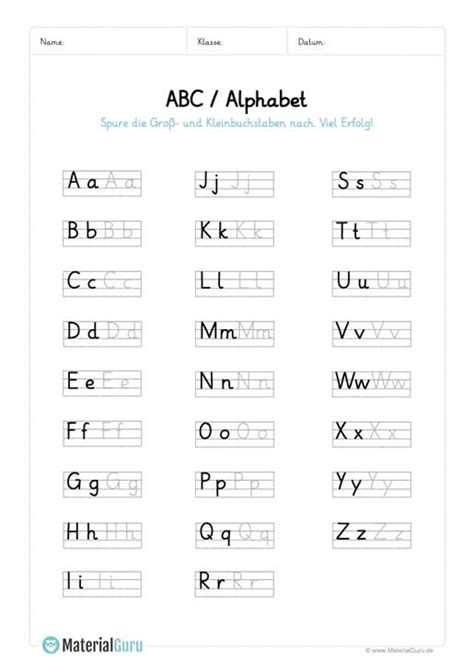 Pin Von Andrea Beck Auf Vorschule Arbeitsblätter Zum Alphabet Abc