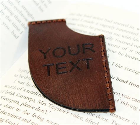 leather bookmarkpersonalized bookmark bookmark corner ts etsy