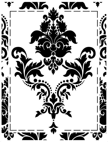 Large Damask Stencil From The Stencil Library Gothic And Medieval Range